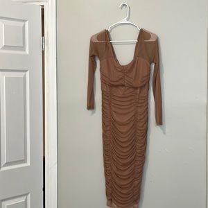 Tan Midi Dress